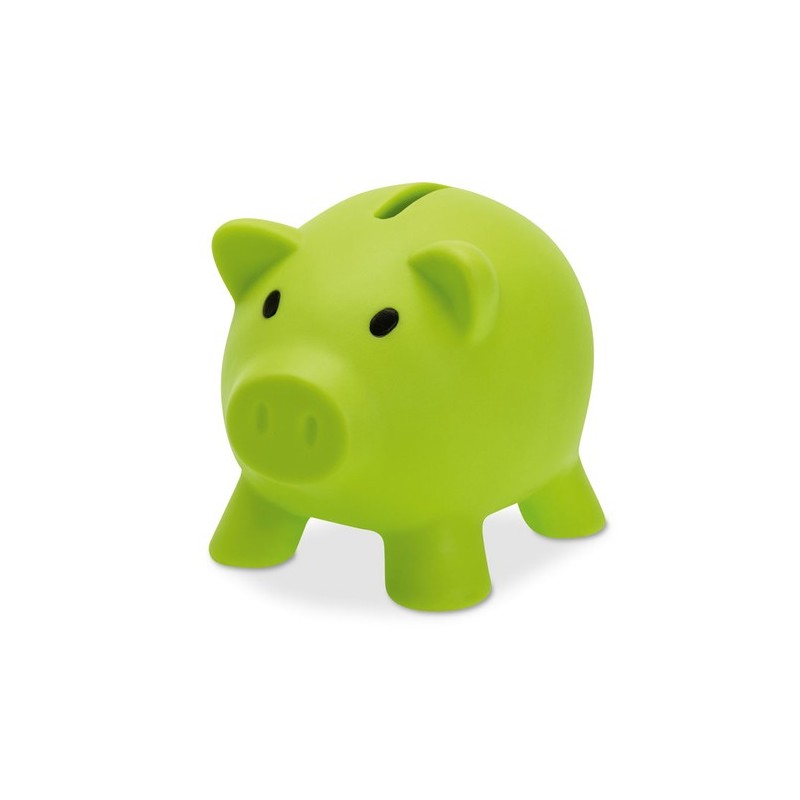 Tirelire Personnalisée Éco-responsable SOFTCO - Idéale pour vos Objectifs d'Épargne Matières : PVC Couleurs : vert citron person