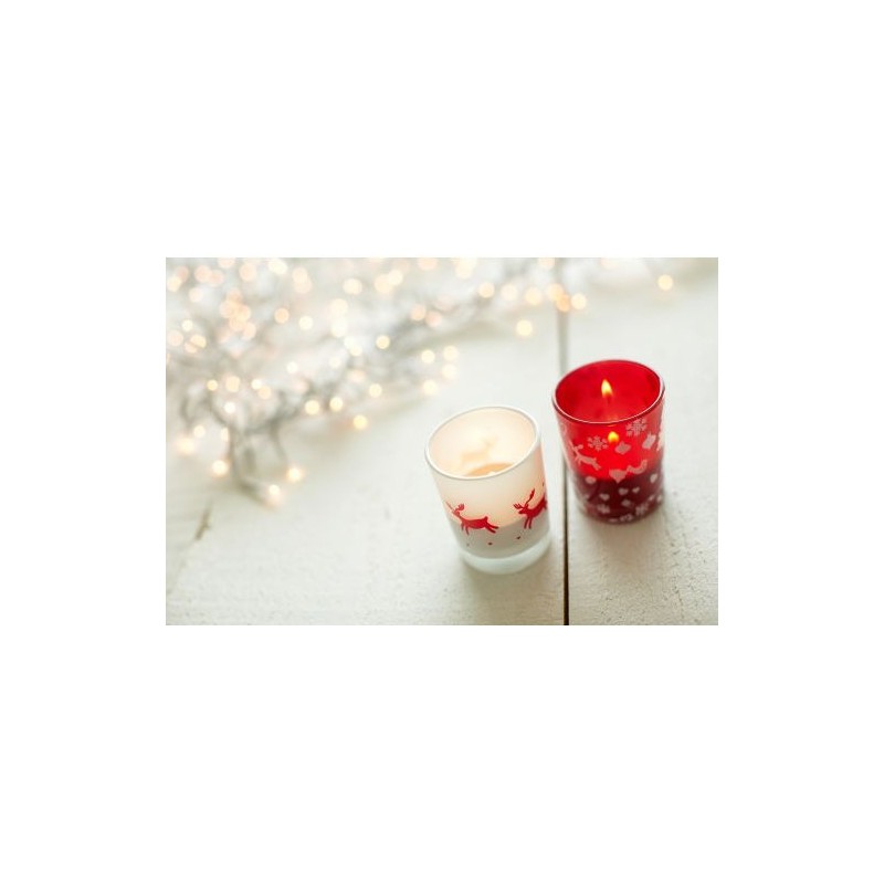 Photophore décoré en verre avec bougie, cadeau personnalisé pas cher - Kirsten livraison express 24h 48h