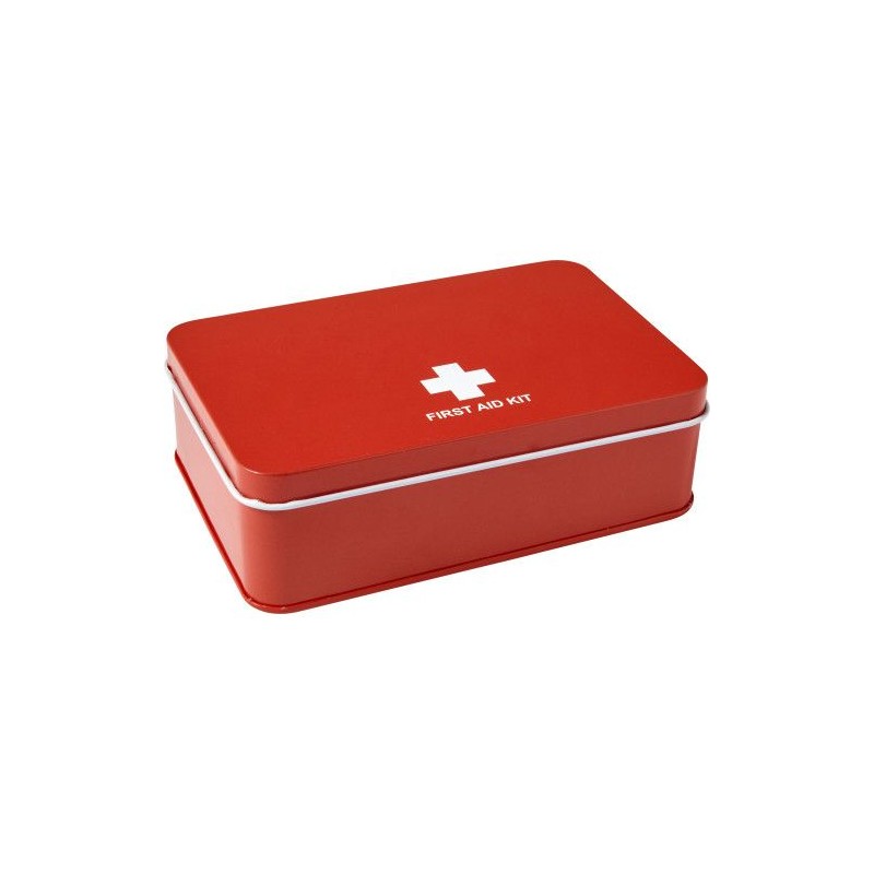 Kit Pratique de Premiers Secours Personnalisé - Hassim Matières : métal Couleurs : rouge cadeau entreprise pas cher