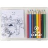 Set personnalisé de 8 crayons colorés à dessin - Adita Matières : bois Couleurs : naturel cadeau entreprise pas cher