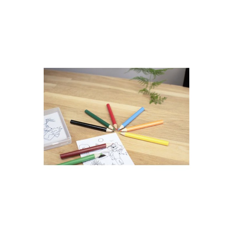 Set personnalisé de 8 crayons colorés à dessin - Adita Matières : bois Couleurs : naturel livraison express 24h 48h
