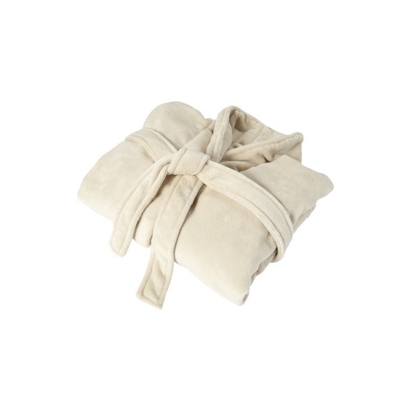 Peignoir personnalisé en laine polaire - Derek Matières : polaire Taille textile : L/XL Couleurs : beige