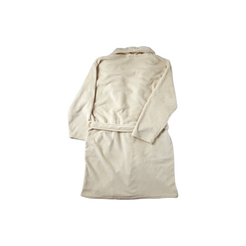 Peignoir personnalisé en laine polaire - Derek Matières : polaire Taille textile : L/XL Couleurs : beige personnalisable avec vo