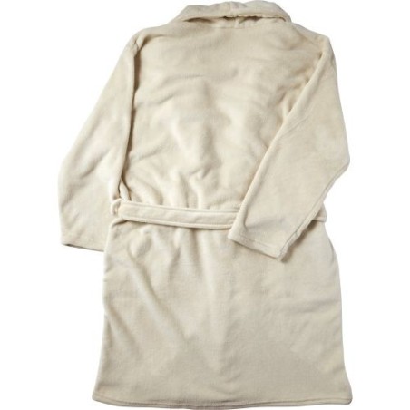 Peignoir personnalisé en laine polaire - Derek Matières : polaire Taille textile : L/XL Couleurs : beige personnalisable avec vo