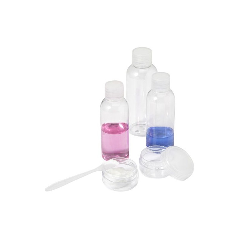 Kit de voyage personnalisé homologué avion - Dolores Matières : plastique Couleurs : naturel goodies publicitaire événementiel