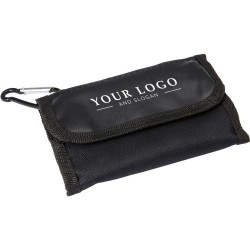 Trousse à outils personnalisée en polyester 600D - 20 pièces Tessa Matières : métal Couleurs : noir marquage laser ultra précis