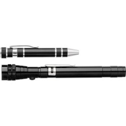 Set pratique de torche et de tournevis  - Olivia Matières : carton Couleurs : noir cadeau collaborateur premium