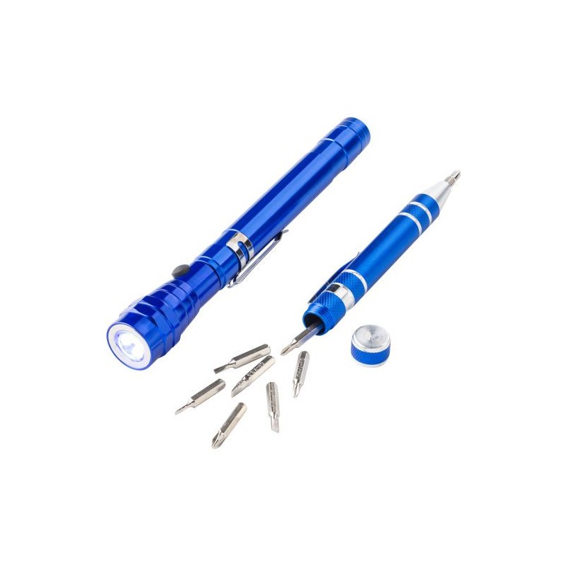 Set pratique de torche et de tournevis  - Olivia Matières : carton Couleurs : noir cadeau collaborateur premium