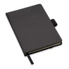 Carnet A6 personnalisable avec stylo  NOTALUX Matières : papier Couleurs : noir personnalisable avec votre logo
