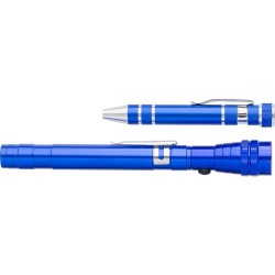 Set pratique de torche et de tournevis  - Olivia Matières : carton Couleurs : bleu cobalt marquage laser ultra précis