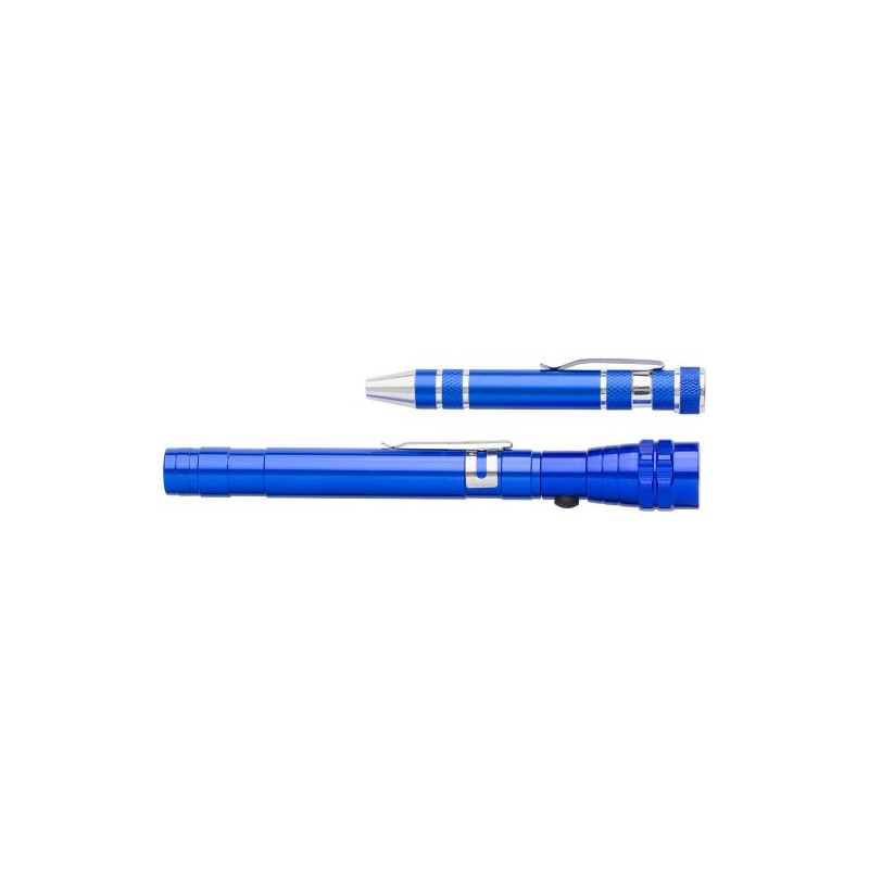Set pratique de torche et de tournevis  - Olivia Matières : carton Couleurs : bleu cobalt marquage laser ultra précis