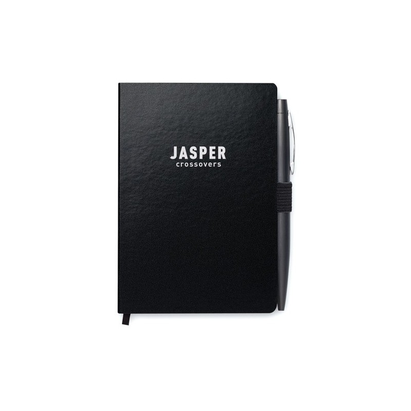 Carnet A6 personnalisable avec stylo  NOTALUX Matières : papier Couleurs : noir impression haute définition