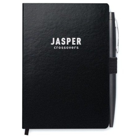 Carnet A6 personnalisable avec stylo  NOTALUX Matières : papier Couleurs : noir impression haute définition