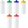Gourde  en plastique recyclé de 500 ml - Demi Matières : polyéthylène (PE) Couleurs : blanc personnalisation rapide en France
