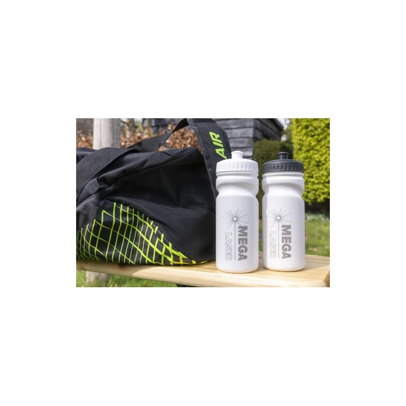 Gourde  en plastique recyclé de 500 ml - Demi Matières : polyéthylène (PE) Couleurs : blanc goodies publicitaire événementiel