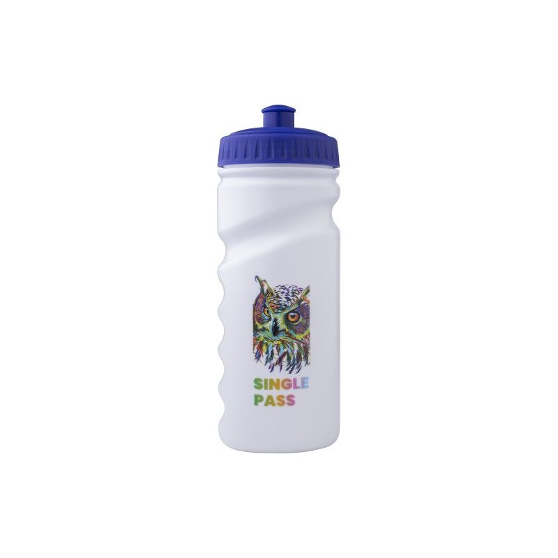 Gourde  en plastique recyclé de 500 ml - Demi Matières : polyéthylène (PE) Couleurs : vert cadeau client original