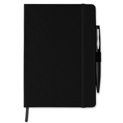 Carnet A5 personnalisable avec stylo - NOTAPLUS Matières : papier Couleurs : noir goodies publicitaire événementiel
