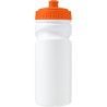 Gourde  en plastique recyclé de 500 ml - Demi Matières : polyéthylène (PE) Couleurs : orange impression haute définition