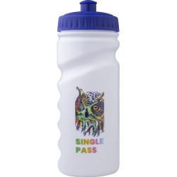 Gourde  en plastique recyclé de 500 ml - Demi Matières : polyéthylène (PE) Couleurs : orange objet publicitaire robuste