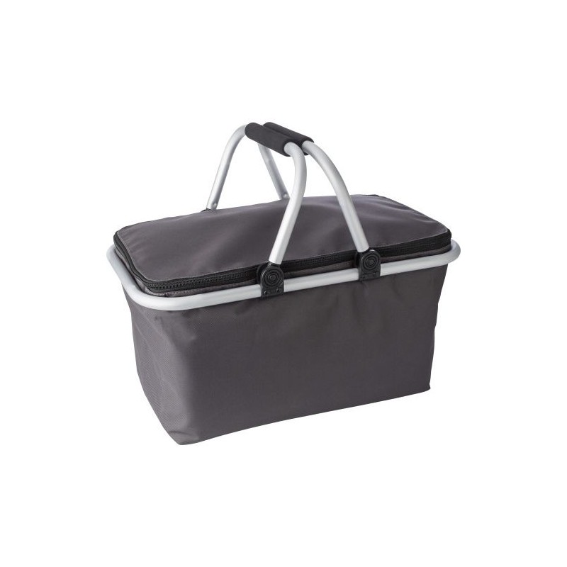 Sac isotherme pliable en polyester personnalisé - Cassian Matières : aluminium Couleurs : gris