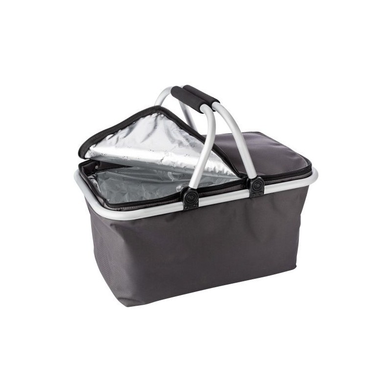 Sac isotherme pliable en polyester personnalisé - Cassian Matières : aluminium Couleurs : gris goodies entreprise design