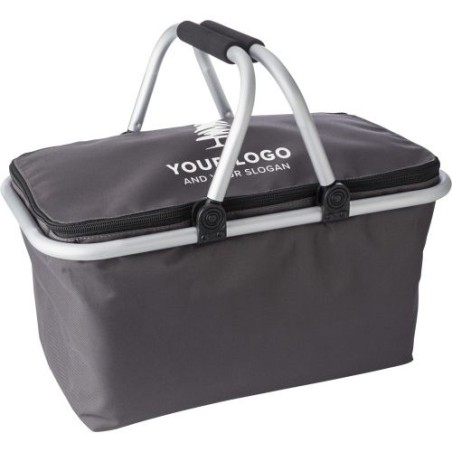 Sac isotherme pliable en polyester personnalisé - Cassian Matières : aluminium Couleurs : gris cadeau client original
