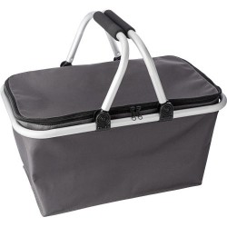 Panier isotherme pliable personnalisé en polyester - Douglas Matières : polyester Couleurs : gris objet promotionnel éco-respons