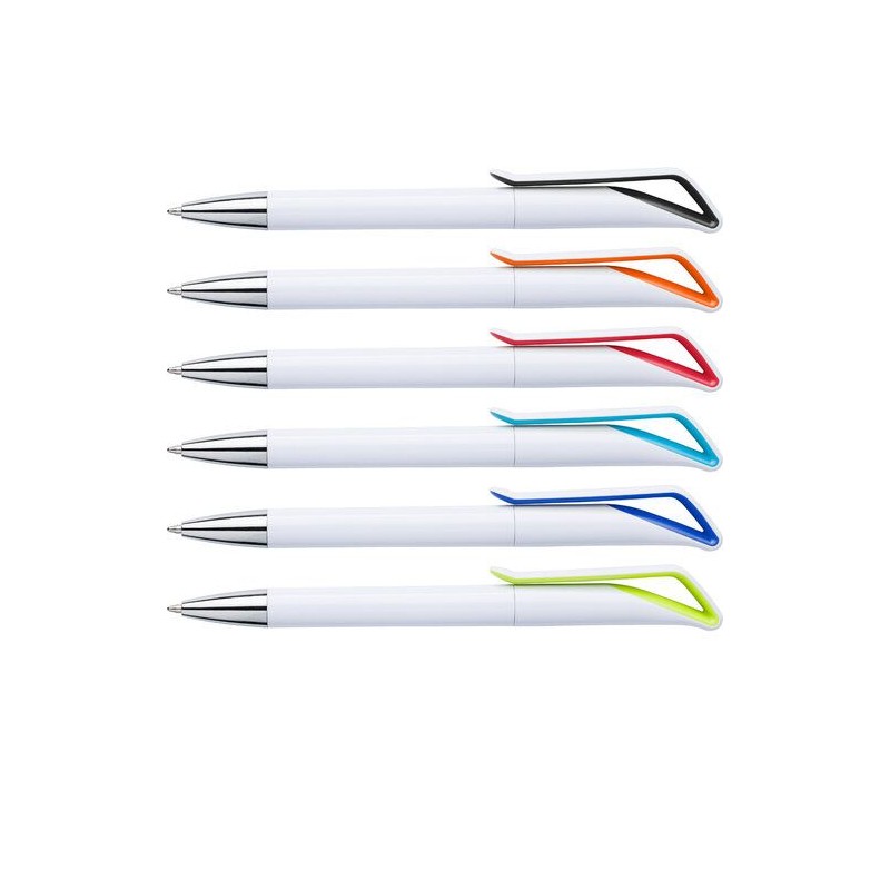 Stylo bille en plastique twist personnalisable - Tamir Matières : plastique Couleurs : noir marquage couleur éclatante