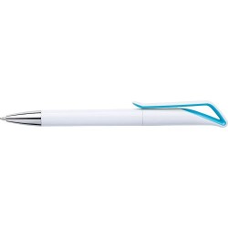 Stylo bille en plastique twist personnalisable - Tamir Matières : plastique Couleurs : bleu clair personnalisable avec votre log