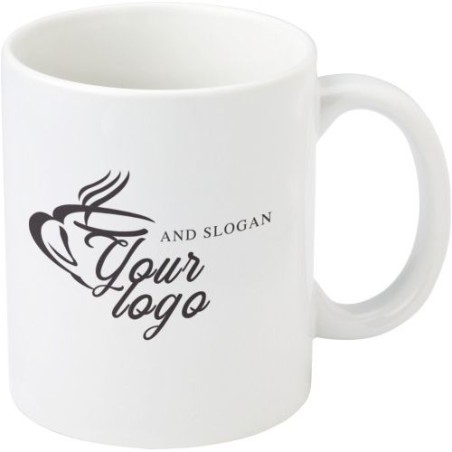 Mug unique en porcelaine - Nelson Matières : céramique Couleurs : blanc cadeau entreprise pas cher
