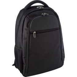 Sac à dos en polyester personnalisé porte-ordinateur - Ivan Matières : nylon Couleurs : noir impression haute définition