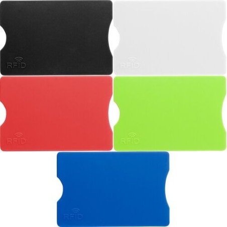 Porte-cartes RFID Économique Personnalisé avec Protection et Style - Yara Matières : aluminium Couleurs : noir personnalisation 