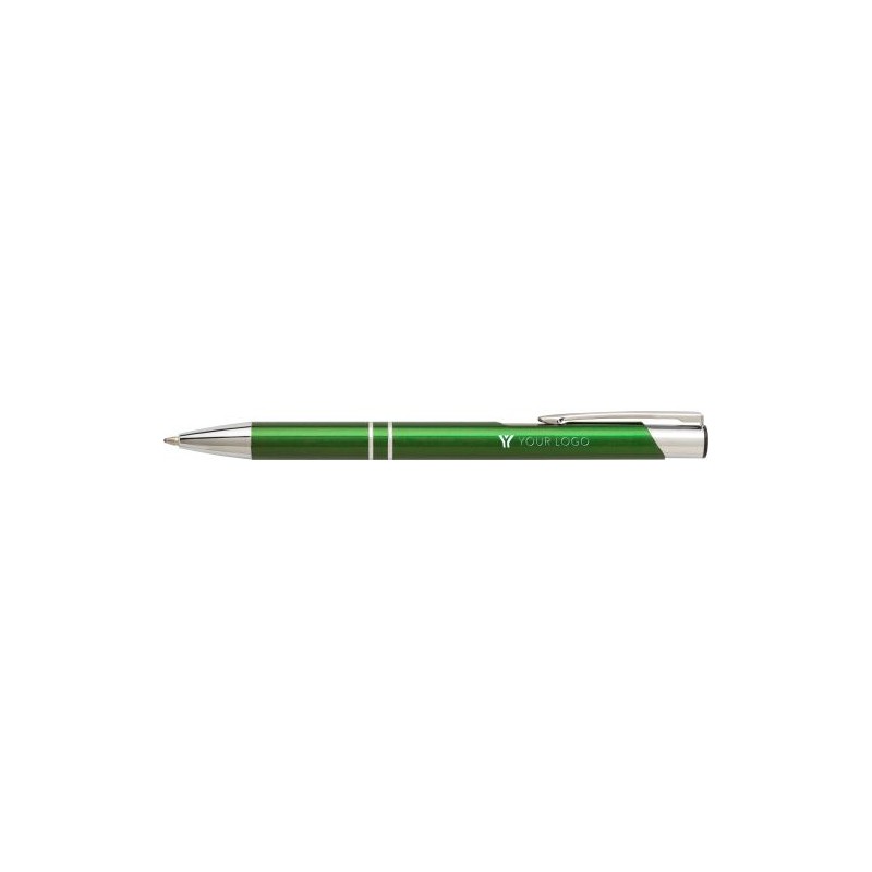 Stylo bille personnalisé en aluminium élégant - Delia Matières : métal Couleurs : noir cadeau affaires élégant