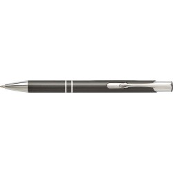 Stylo bille personnalisé en aluminium élégant - Delia Matières : métal Couleurs : gris livraison express 24h 48h
