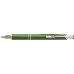 Stylo bille personnalisé en aluminium élégant - Delia Matières : métal Couleurs : bleu goodies publicitaire durable