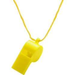 Sifflet Publicitaire Unique Tour de Cou - Josh Matières : nylon Couleurs : jaune goodies publicitaire événementiel