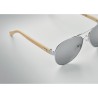 Lunettes de soleil s en bambou personnalisées - Protection UV400 HONIARA Matières : bambou Couleurs : bleu cadeau affaires éléga