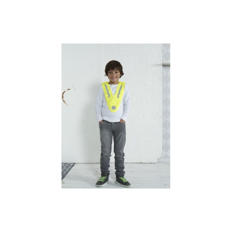 Chasuble Réfléchissante Économique Personnalisée pour Enfants - Dossard Sécurisé Cassidy Matières : polyester Couleurs : jaune g