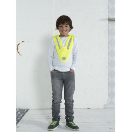 Chasuble Réfléchissante Économique Personnalisée pour Enfants - Dossard Sécurisé Cassidy Matières : polyester Couleurs : jaune g