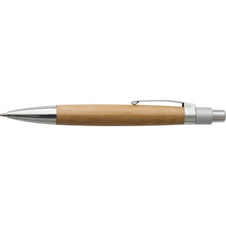 Stylo bille  en bambou - Arabella Matières : bambou Couleurs : brun personnalisable avec votre logo