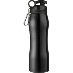 Gourde en acier inoxydable personnalisée de 750 ml - Giovanni Matières : acier inoxydable Couleurs : noir