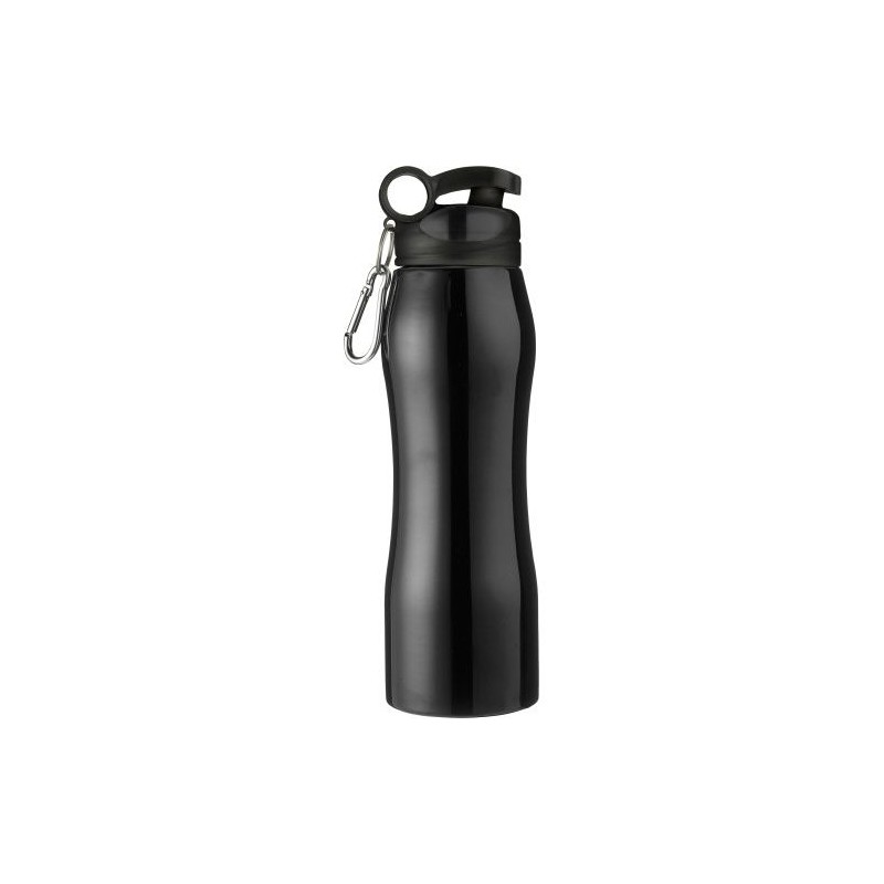 Gourde en acier inoxydable personnalisée de 750 ml - Giovanni Matières : acier inoxydable Couleurs : noir