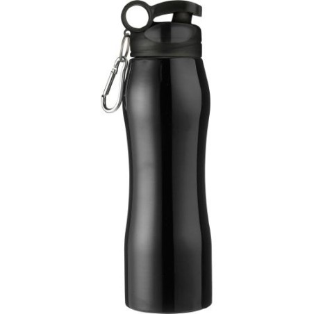 Gourde en acier inoxydable personnalisée de 750 ml - Giovanni Matières : acier inoxydable Couleurs : noir