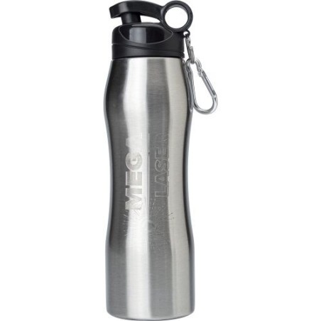 Gourde en acier inoxydable personnalisée de 750 ml - Giovanni Matières : acier inoxydable Couleurs : noir cadeau collaborateur p