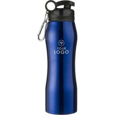 Gourde en acier inoxydable personnalisée de 750 ml - Giovanni Matières : acier inoxydable Couleurs : noir objet publicitaire rob