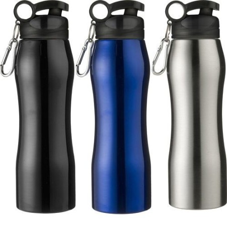 Gourde en acier inoxydable personnalisée de 750 ml - Giovanni Matières : acier inoxydable Couleurs : argenté impression haute dé
