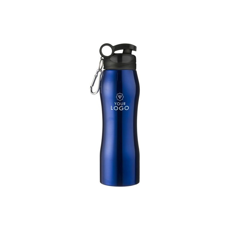 Gourde en acier inoxydable personnalisée de 750 ml - Giovanni Matières : acier inoxydable Couleurs : argenté impression logo hau