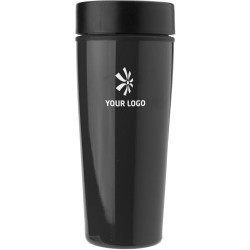 Mug isotherme double paroi personnalisé Elisa - Cadeau idéal pas cher Matières : acier inoxydable Couleurs : noir goodies entrep