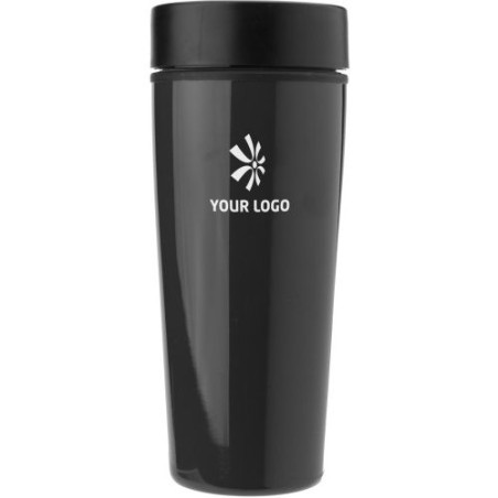Mug isotherme double paroi personnalisé Elisa - Cadeau idéal pas cher Matières : acier inoxydable Couleurs : noir goodies entrep