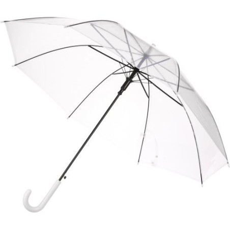 Parapluie automatique personnalisé en PVC Denise Matières : métal Couleurs : blanc impression haute définition